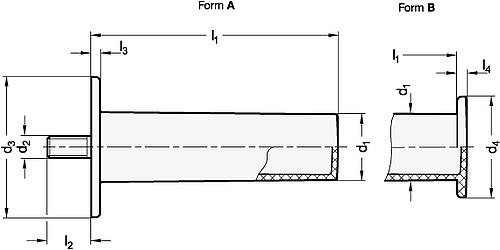 Ganter 539.2-30-M10-20-A Zylindergriffe, Kunststoff, Schraube - GN 539-2 Zylindergriffe - Kunststoff - Schraube-Abbildung
