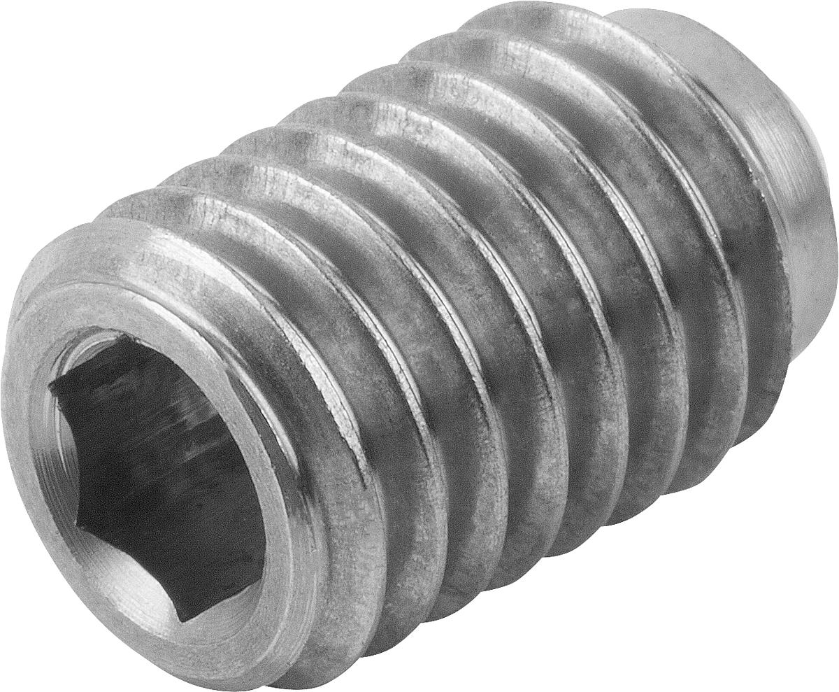 Norelem 07111-30516 KUGELDRUCKSCHR. FORM D, EDELSTAHL, OHNE KOPF, D1=M5, L1=16 - 07111-30516 KUGELDRUCKSCHRAUBE FORM D - EDELSTAHL - OHNE KOPF - D1 M5 - L1 16