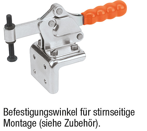 Kipp K0075.0075 SCHNELLSPANNER HORIZONTAL, MIT WAAGRECHTEM FUSS, P=75 daN - KIPP K0075 Schnellspanner horizontal mit waagrech