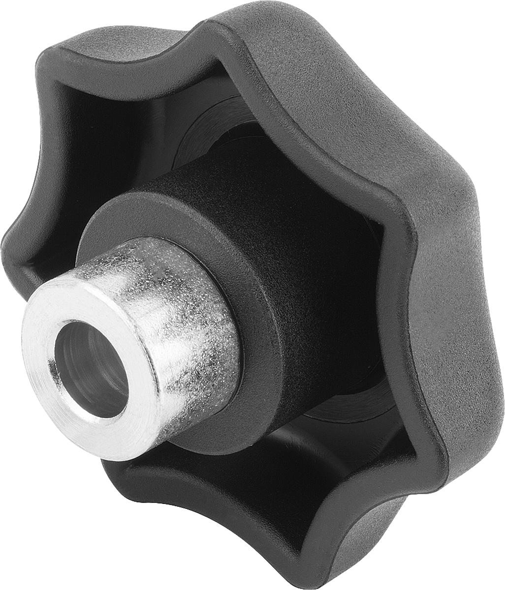 Norelem 06210-105 STERNGRIFF D1=25, D4=5, FORM H, MIT VORSTEHENDER STAHLBUCHSE - 06210-105 STERNGRIFF D1 25 - D4 5 - FORM H - MIT VORSTEHENDER STAHLBUCHSE