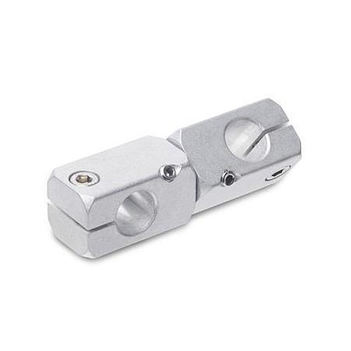Ganter 475-B20-B15-ELS Verdrehbare Kreuz Klemmhalter, Aluminium - GN 475 Verdrehbare Kreuz Klemmhalter - Aluminium-Abbildung