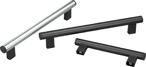 Kipp K0224.200061 ROHRGRIFF, A=200, SCHWARZ ELOXIERT - KIPP K0224 Rohrgriffe