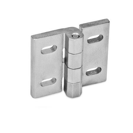 Ganter 235-NI-55-55-HB-GS Edelstahl Scharniere, justierbar - GN-235-Scharniere-Edelstahl-justierbar-in-der-Breite-justierbar-GS-matt-gestrahlt-Edelstahl