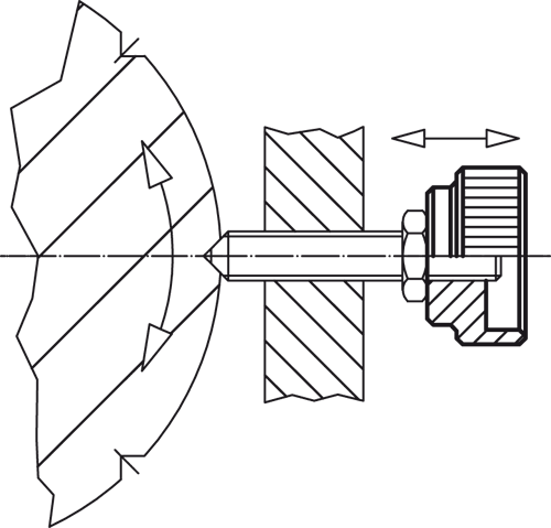 Halder 24480.0306 Rändelmutter, DIN 6303 M 6 mit Stiftloch, Form B, rostfreier Stahl - Raendelmutter DIN 6303 - M 6 - Form A - Stahl ohne Stiftloch