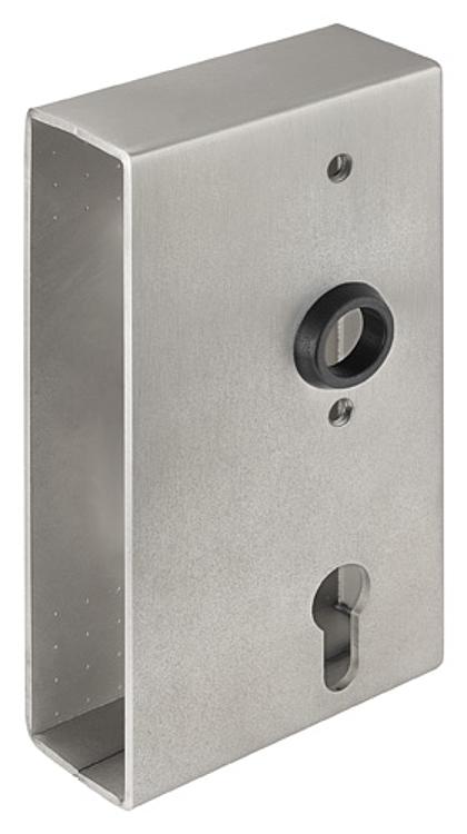 AMF 140KNIG-30Z Schlosskasten, leer, V2A, geschliffen, Kastenbreite A: 30,0 mm, C: 172 mm, F: 33,5 mm - LE 140KNIG Schlosskasten - leer - V2A - geschliffen-Abbildung
