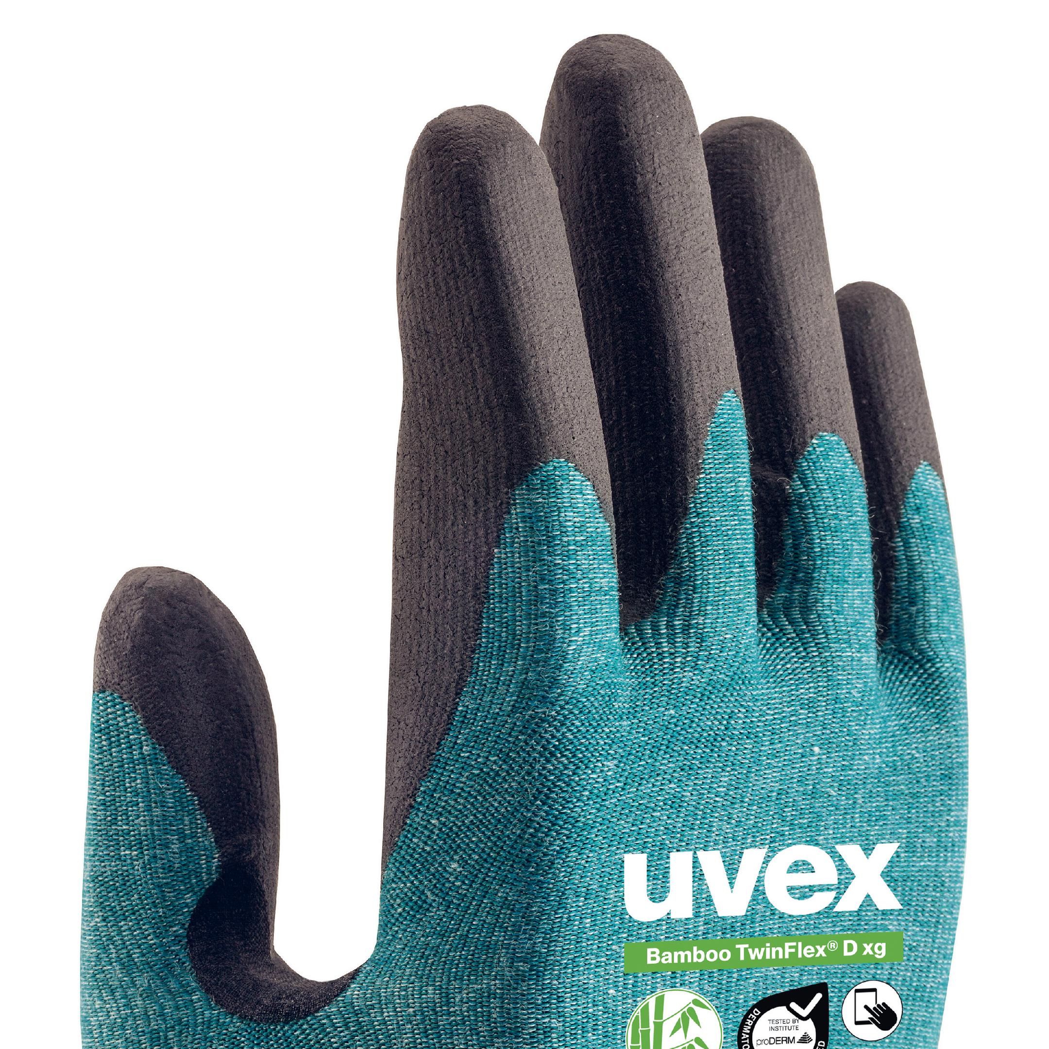 Uvex 6009006 uvex Bamboo TwinFlex D xg Schnittschutzhandschuh, Größe 6, 1 VPE= 10 Paar im Bündel - uvex Bamboo TwinFlex D xg Schnittschutzhandschuh-Abbldung3