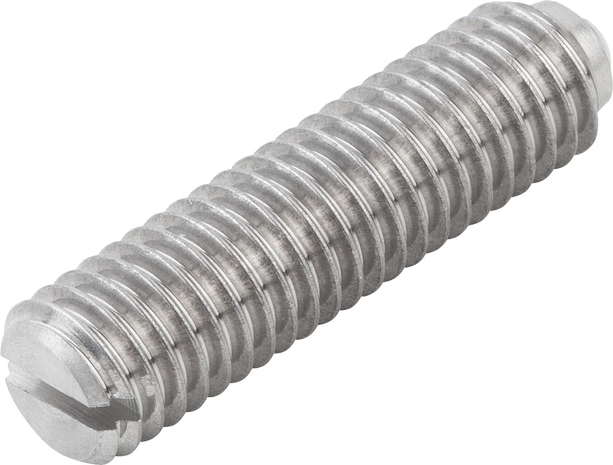 Kipp K0310.410 FEDERNDES DRUCKSTÜCK  M10     EDELSTAHL, KUGEL, LANGE AUSFÜH - K0310-410 FEDERNDES DRUCKSTUECK M10 EDELSTAHL - KUGEL - LANGE AUSFUEH