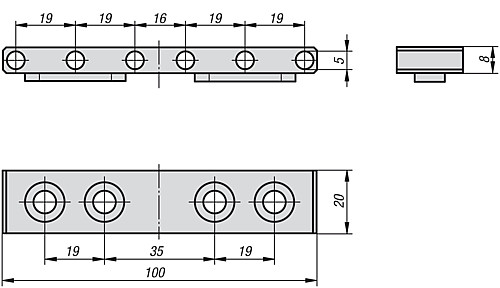 Kipp K0943.110008 SPANNBACKE STANDARD - KIPP K0943 Spannbacke Standard