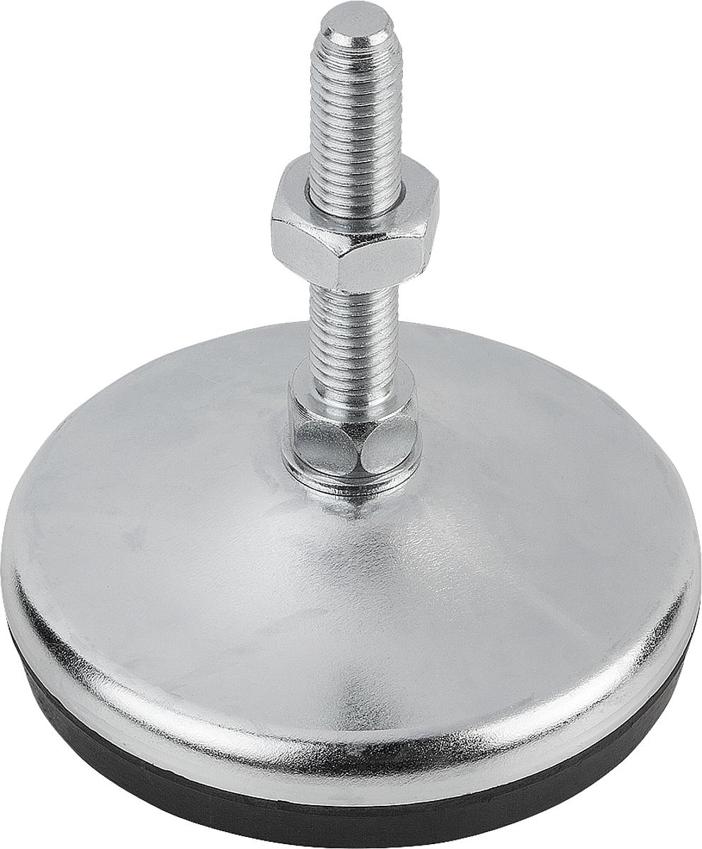 Kipp K0739.1108020X200 STELLFUß FORM A STAHL D=80, M20X200 - K0739-1108020X200 STELLFUss FORM A STAHL D 80 - M20X200