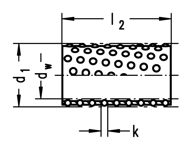 Mahr Motion  5000236 N502 dw = 2,5; d1 = 4,1; l2 = 10; k = 0,8; Kugeln = 24 STK; C = 7 N, Kugelkäfige aus Messing - Mahr N502 Kugelkaefige Mini-Reihe aus Messing