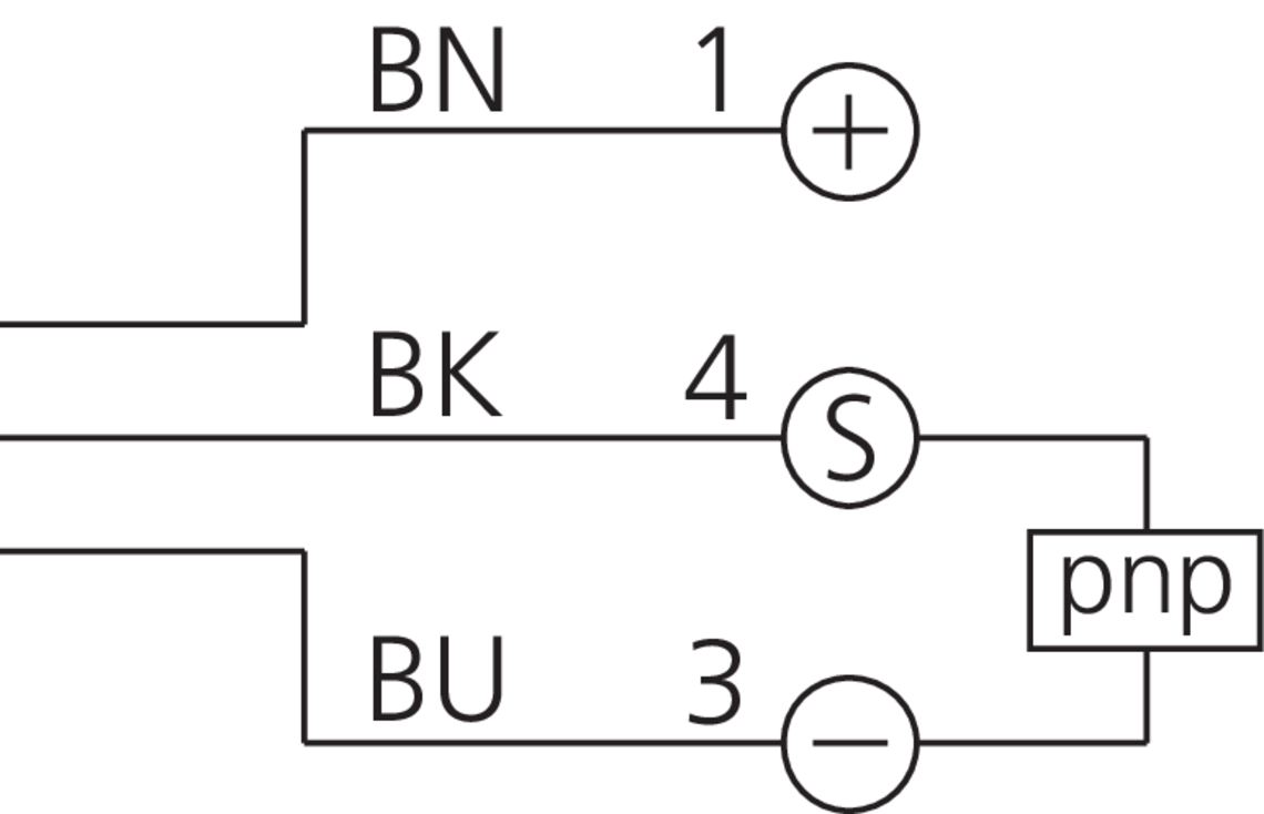 di-soric IRD 20 PSOK-IBS Induktiver Ringsensor, dynamisch, pnp, 200 mA, NO/NC, umschaltbar, Stecker, M12, 4-polig, IP 67 - IRD 20 PSOK-IBS-di-soric Induktiver Ringsensor IRD-Anschlussschema
