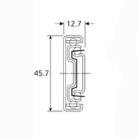 Accuride DB3832-0015 Teleskopschienen 100% Vollauszug, 12,7x45,7, SL 148,TR 140, 39kg, schwarz verzinkt - 3832 SC Accuride Teleskopschiene Profil