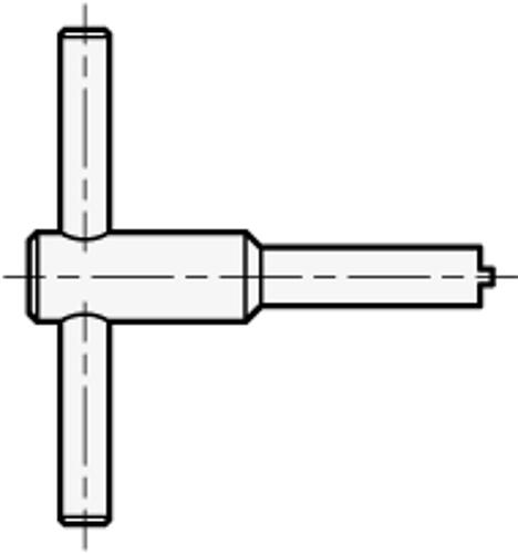 Ganter 611.5-M10 Schraubendreher, für federnde Druckstücke GN 611 / GN 616 / GN 616.1 - GN 611-5 Schraubendreher - fuer federnde Druckstuecke GN 611-Skizze