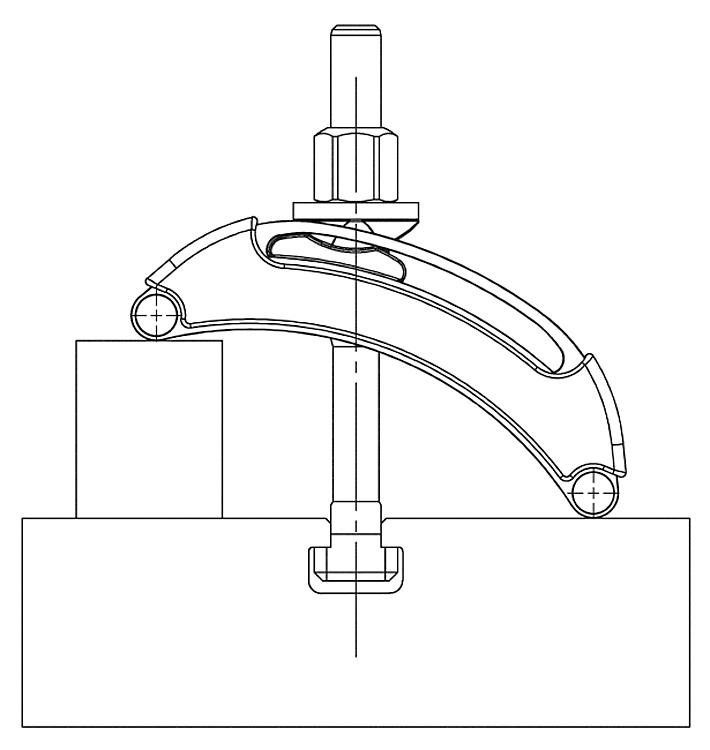 AMF 6310-11x80 Spanneisen mit Kunststoffkappe, Spannschraube  DIN 787: -, B1: 11, Nut: 10 - LE 6310 Spanneisen mit Kunststoffkappe -Anwendung