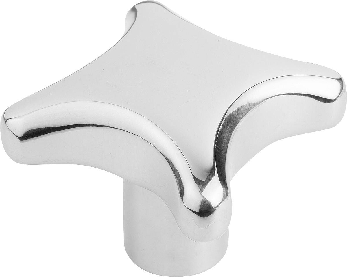 Kipp K0146.5050102 KREUZGRIFF EDELSTAHL, FORM E, D1=50, D5=M - K0146-5050102 KREUZGRIFF EDELSTAHL - FORM E - D1 50 - D5 M