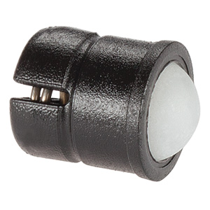 Halder 22080.0708 Federndes Druckstück glatte Ausführung mit Bund und Kugel, selbstklemmend Ø 8  Hülse aus Thermoplast, Kugel  aus rostfreiem Stahl - Federnde Druckstuecke Federndes Druckstueck - glatte Ausfuehrung - mit Bund und Kugel