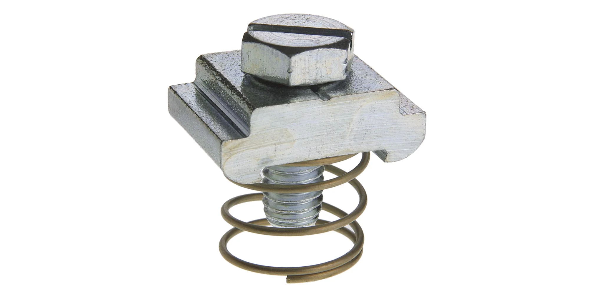 Woerz 4420/3 Nutensteine mit Schlitz C30 M3, mit Schraube, mit Feder, Material: Stahl, verzinkt, 1VPE= 100 Stück - Woertz Serie 4420 Nutensteine mit Schlitz für Profil C30 aus Stahl verzinkt, mit Schraube mit Feder