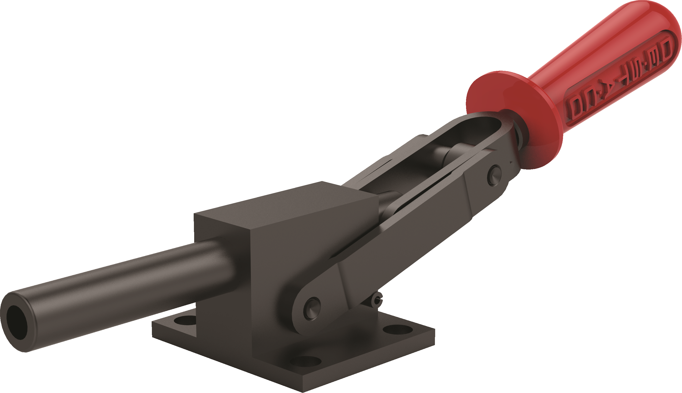 DESTACO 5133-M Schubstangenspanner Haltekraft 20460 N, M12 , Hub 79,5  Handgriff Öffnungswinkel 139° - DESTACO 5133-M Schubstangenspanner, Haltekraft 20460N, Kolbengewinde metrisch, Fuss abgewinkelt,