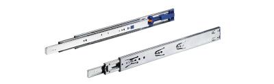 Leschhorn 4532-300 Teleskopschienen mit Silent System für Seitenmontage, 12,7 x 50,0 mm, NL 300, KT 304, 35 Kg, verzinkt blau passiviert - LE70158 4532-300
