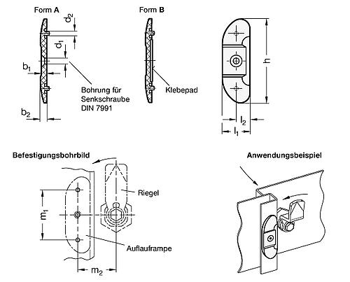 Ganter 120.2-60-4-A-SW Auflauframpen - GN 120-2 Auflauframpen-Skizze