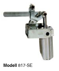 DESTACO 817-SE Standard Kraftspanner Haltekraft 2000 N; vertikaler Zylinder  Massiver-Spannarm (Sensor 8EA-109-1 separat bestellen) - 817 Standard Kraftspanner