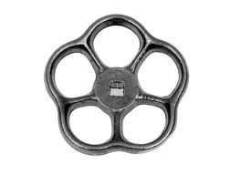 DIN 390 B Handräder mit Wellenkranz, d1= 125, s= 11 mm, Alu blank gerommelt, MM= 50 Stück - DIN 390