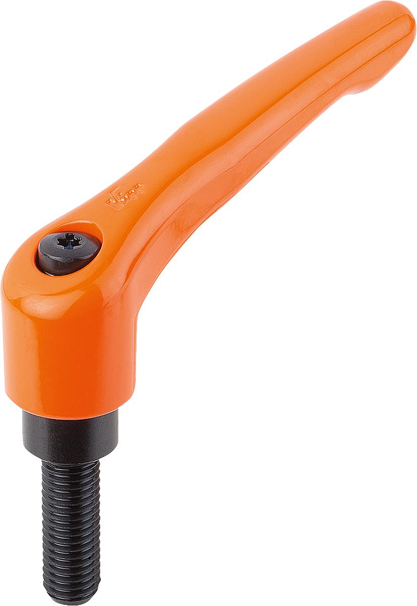 Kipp K0122.5162X45 KLEMMHEBEL GR.5  M16X45, GRIFFHEBEL ORANGE - K0122-5162X45 KLEMMHEBEL GR 5 M16X45 - GRIFFHEBEL ORANGE