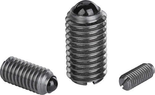 Kipp K0609.05 FEDERNDES DRUCKSTÜCK M5 EDELSTAHL KERAMIKKUGEL - KIPP K0609 Federnde Druckstuecke mit Schlitz und K