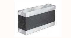 Leschhorn Gummi-Metall-Schienen, Typ A beidseits Flachstahl,  B=150 H=100 S=15 L= 2000, NK 55° +/- 5 Shore,  ACHTUNG!! ÜBERLÄNGE, SPEDITION!! - Metallschienen