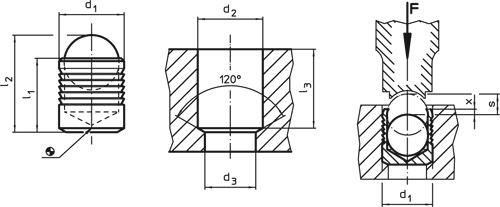 Halder 22880.0064 Expander® Dichtstopfen, Kugel aus Wälzlager-Stahl, vergütet, angelassen,  Hülse aus rostfreiem Stahl Ø 14 - Expander Dichtstopfen Expander Dichtstopfen - Huelse aus rostfreiem Stahl - Durchmesser 4