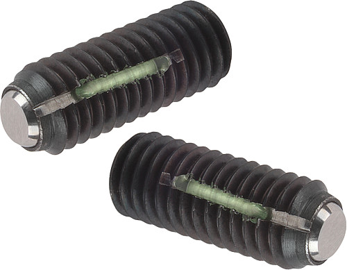 Norelem 07105-21625 KUGELDRUCKSCHRAUBE FORM B LONG LOK OHNE KOPF, D1=M16, L2=25 - Norelem 07105 Kugeldruckschrauben ohne Kopf mit abgeflachter Kugel LONG LOK gesichert