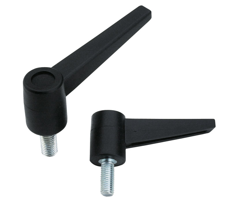 Leschhorn A529 Starre Klemmhebel  R 68; Außengewinde M8x16; schwarz - Boteco A529 Starre Klemmhebel