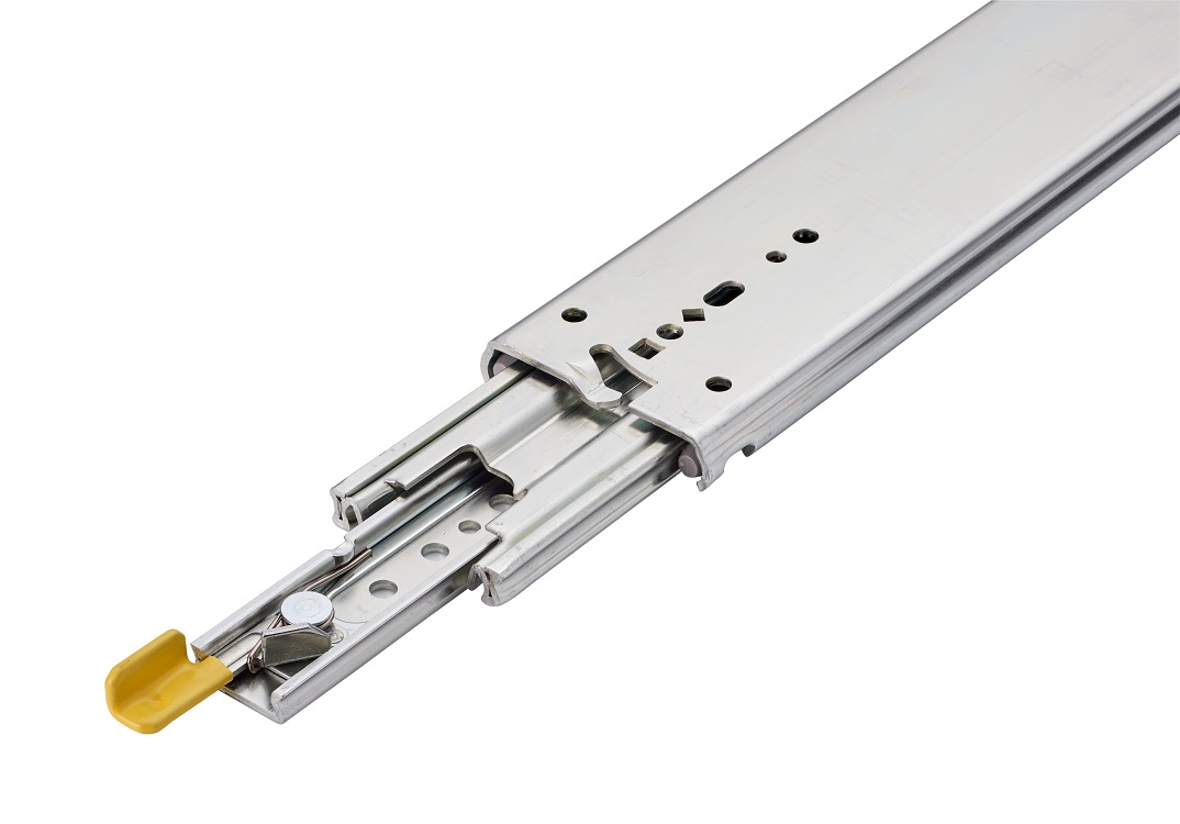 Accuride DZ9308-0028R-E4 Teleskopschienen mit Verriegelung 100% Vollauszug, 19,1x76,2, SL 711,2, TR 711,2, 261kg, hell verzinkt, R - Rechts - Accuride DZ9308-E4 Teleskopschienen mit Verriegelung - Abbildung 1