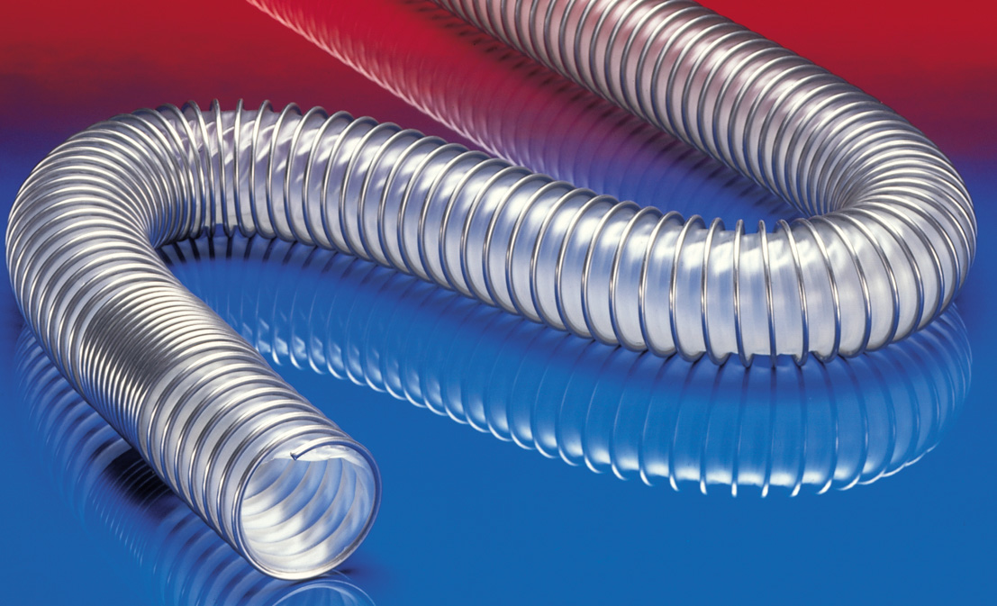 Norres 455-0250-0000-6 Lebensmittelschlauch und Pharmaschlauch, superleicht, Innen-Ø 250 mm, Aussen-Ø 262 mm, Biegeradius 85 mm - Norres 455 - CP PUR 455 FOOD