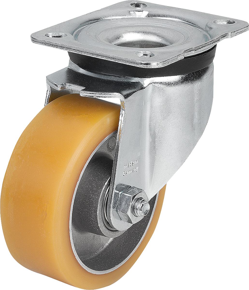 Norelem 95028-10040 LENKROLLE OHNE FESTSTELLSYSTEM, POLYURETHAN, KOMP:STAHL, D=100, B=40 - 95028-10040 95028 10040 Lenkrolle