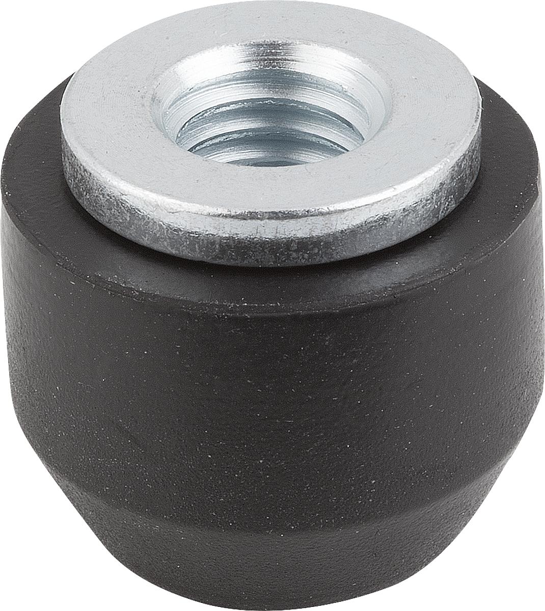 Kipp K0104.08 NEOPREN DRUCKSTÜCK, M8, H=18, KOMP:STAHL - K0104-08 NEOPREN DRUCKSTUECK - M8 - H 18 - KOMP STAHL