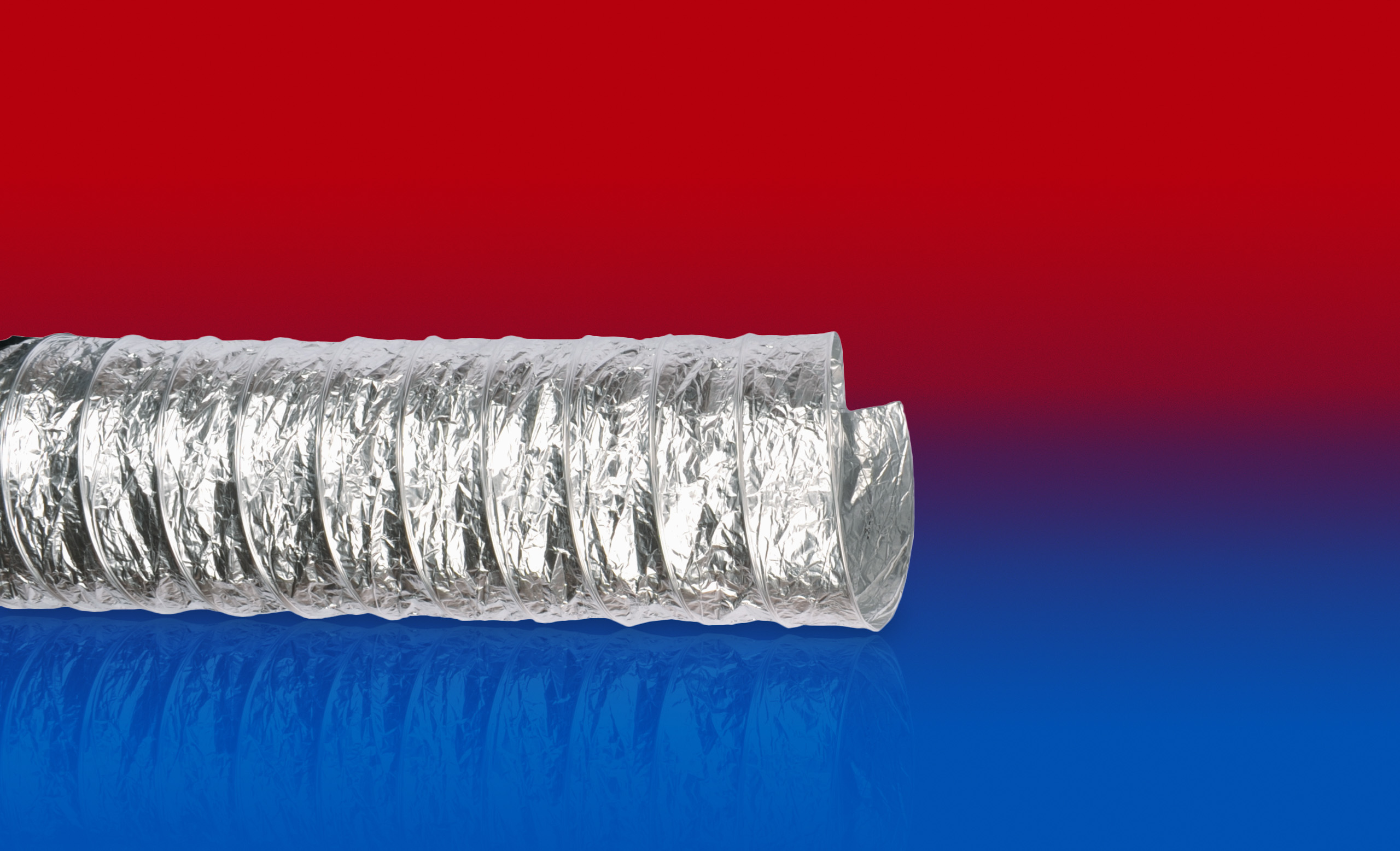 Norres 369-0120-3504-10 Alu/Polyester-Klimaschlauch, schwerentflammbar (M1), Innen-Ø 120 mm, Aussen-Ø 124 mm, Biegeradius 96 mm - Norres 369 - PROTAPE ALU-PES 369