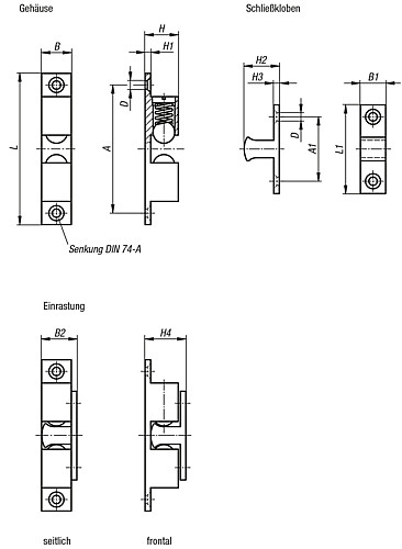 Kipp K0583.50 DOPPELKUGELSCHNÄPPER - KIPP K0583 Doppelkugelschnaepper