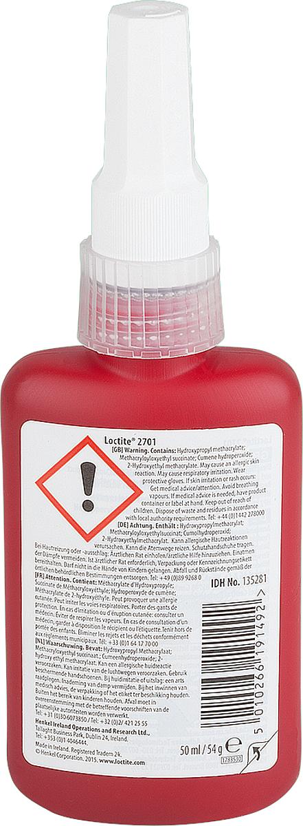Norelem 97990-2701050 LOCTITE SCHRAUBENSICHERUNG, LOCTITE-NR=2701, 50 ML FLASCHE - 97990-2701050 LOCTITE SCHRAUBENSICHERUNG - LOCTITE-NR 2701 - 50 ML FLASCHE