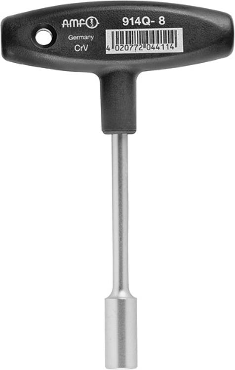 AMF 914Q- 8 Vierkant-Aufsteckschlüssel mit Quergriff, SW: 8, D: 16, L: 155 - LE 914Q 8 Vierkant-Aufsteckschluessel mit Quergriff-Abbildung