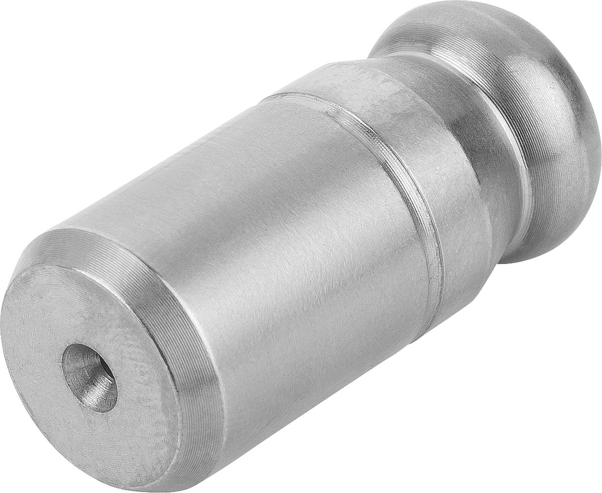 Kipp K0350.512 AUFNAHMEBOLZEN A=12 FORM A    EDELSTAHL, MIT KUGELANSATZ - K0350-512 AUFNAHMEBOLZEN A 12 FORM A EDELSTAHL - MIT KUGELANSATZ