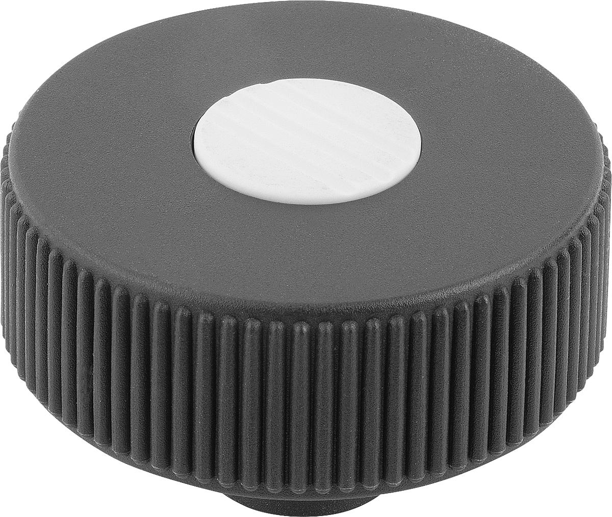 Kipp K0260.42085 NOVO.GRIP RÄNDELRAD  GR.2  FORM H, D=50, D3=8, DECKEL LICHTGRAU - K0260-42085 NOVO GRIP RAENDELRAD GR 2 FORM H - D 50 - D3 8 - DECKEL LICHTGRAU