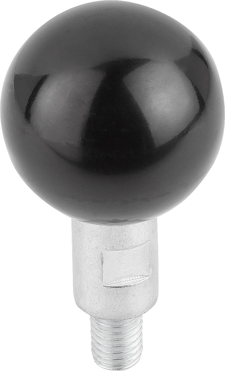 Kipp K0726.101 KUGELGRIFF DREHBAR M10, - K0726-101 KUGELGRIFF DREHBAR M10