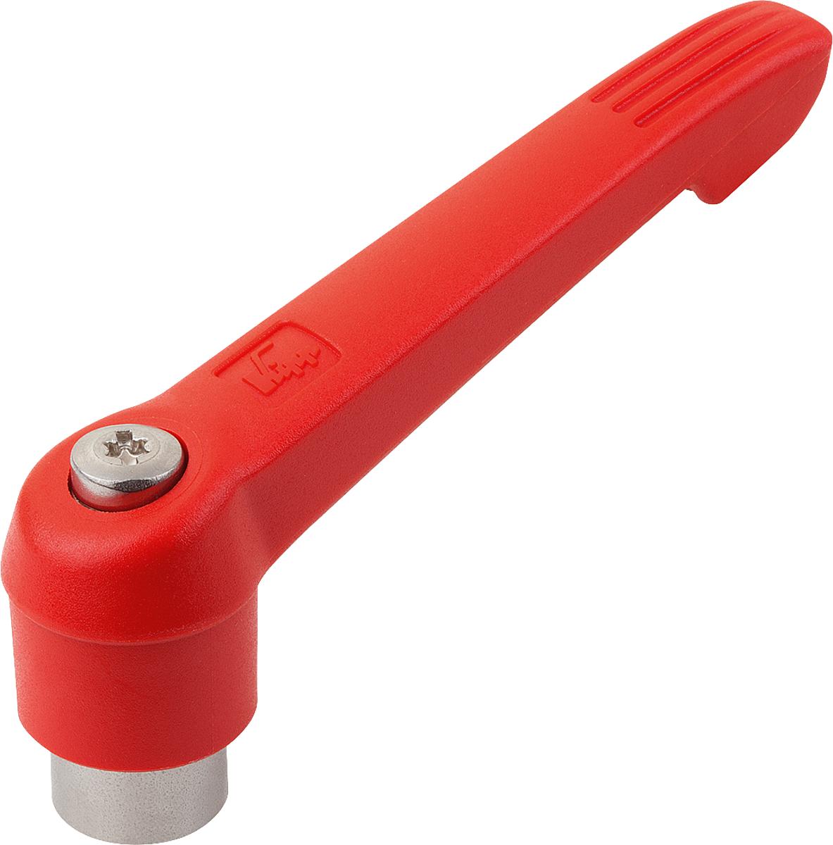 Kipp K0270.20884 KLEMMHEBEL GR.2  M8           EDELSTAHL, GRIFFHEBEL VERKEHRSROT - K0270-20884 KLEMMHEBEL GR 2 M8 EDELSTAHL - GRIFFHEBEL VERKEHRSROT