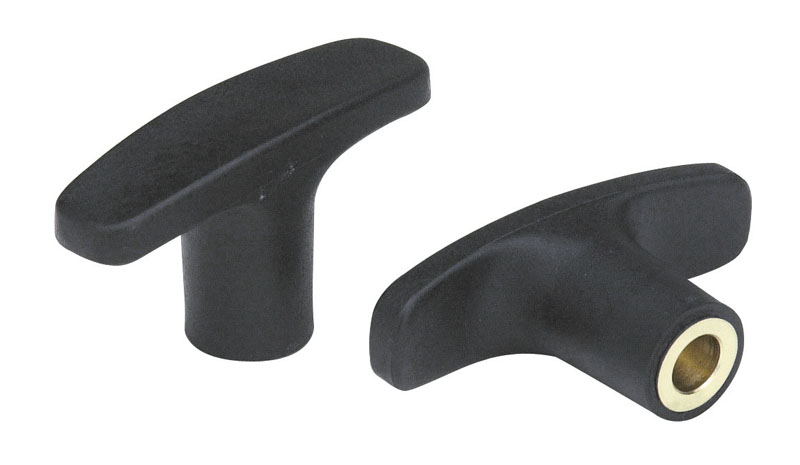 Leschhorn L273 T-Griffe  A 50; d 14; Bohrung d1 6; Kunststoff PA, schwarz, - Boteco L273 T-Griffe