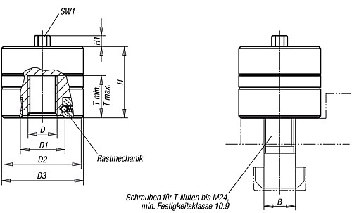 Norelem 04750-6020 SPANNMUTTER  M20 - Norelem 04750 Spannmuttern