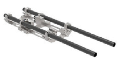 DESTACO CPI-SGM-40-1200-LR-EL Cross Bar Bausatz, RohrØ 40 mm, Länge 1200 mm, Material: Aluminium scharz eloxiert, mit Elektronikanschluss links hinten - LE70000 SGM-40 Crossbar
