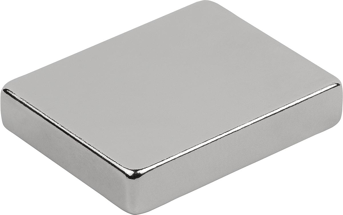 Norelem 09002-2620 ROHMAGNET BLOCKMAGNET 26 ±0,1X20,3 ±0,1X5 ±0,1, NDFEB, VERNICKELT - 09002-2620 ROHMAGNET BLOCKMAGNET 26X20-3X5 - NDFEB - VERNICKELT