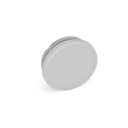 Ganter 991-V18-GR Endstopfen, Kunststoff, rund oder quadratisch - GN-991-Endstopfen-Kunststoff-rund-oder-quadratisch-Durchmesser-GR-grau-RAL-7042-matt-Abbildung