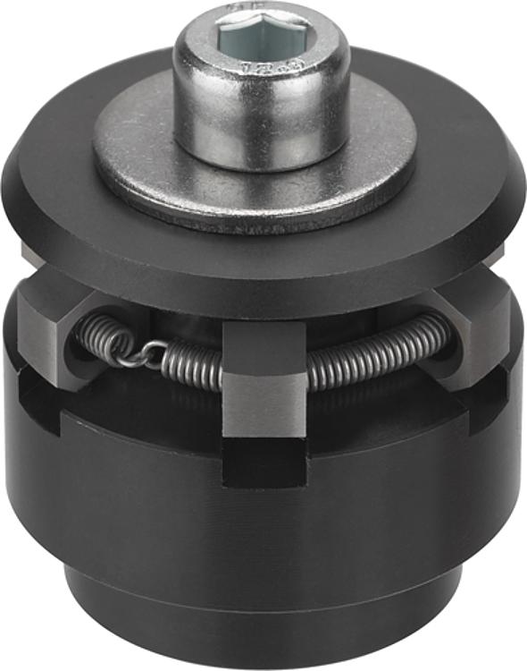 AMF 6383ZES-14 Zentrierspanner mit Schutz-Segmenten, D min.: 14,5, D max.: 18,5, H: 14,5, P: 3,5 kN - LE 6383ZES Zentrierspanner mit Schutz-Segmenten -Abbildung